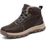 Bottes de randonn�e d'hiver pour hommes marron isol�es et imperm�ables 45