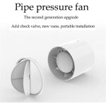 Bouche vmc 7 lames �80 pour salle de bain, 12w �conomie d'�nergie en abs