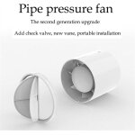 Bouche vmc 7 lames conduit ventilateur, 12w 80 sdb abs plastique nergie conomie