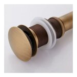 Andyou - bouchon de bonde de lavabo r�tro � poussoir, bonde clic - clac sans trop - plein, siphon universel ...