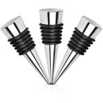 Bouchon pour bouteille de vin, paquet de 3 bouchon vin r�utilisable en m�tal, pour la collection de vin ...