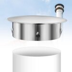 Bouchon de chemin�e perfor� 150 mm bouchon de tuyau de po�le en acier inoxydable diam�tre 145 mm profondeur ...