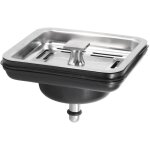 Bouchon de crépine d'évier carré en acier inoxydable évier cuisine panier vidange appareils Bouchon de crépine d'évier carré en acier inoxydable évier cuisine panier vidange appareils