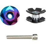 Bouchon de direction sup�rieur de casque de v�lo avec �crou �toile 1 - 1 / 8  (28, 6 mm), capuchon de ...