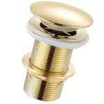 Bouchon d'�vier pop - up sans trop - plein, bouchon de canalisation universel en cuivre chrom� pour cuisines, ...