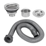 Bouchon de vidange pour �vier en acier inoxydable, bac � shampooing pour salon de coiffure avec r�cup�rateur ...