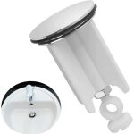 Bouchon de vidange universel pour lavabo - bonde rglable en laiton chrom blanc - compatible vier cuisine ...