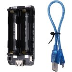 Bouclier de batterie 18650 avec c�ble usb, bouclier d'extension de batterie 3 v / 1 a 5 v / 2 a, chargeur ...