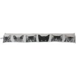 Boudin de porte aspect chambray noir 90x150 cm