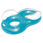 Bou�e 2 places ronde avec dossier double ring 188 x 117 cm