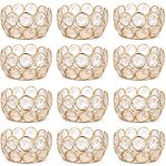 Bougeoir de cristal lot de 12, chandelier supports pour bougies chauffe - plat pour table deco noel mariage ...