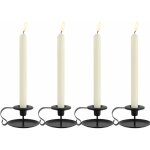 Bougeoirs dtenteur 4 pcs, chandelier vintage en fer forge avec poigne et plateau retro candlabres ...