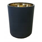 Bougeoir en verre glamour pour bougie chauffe - plat bleu 12, 5x10