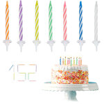 Bougies d'anniversaire, lot de 152 bougies color�es g�teaux enfants f�te avec support 6 cm - relaxdays ...