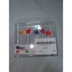 Bougies d'anniversaire toile - 5 pices colores