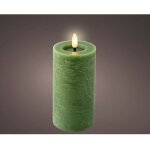 Bougie en cire led verte, �7 x 15 cm