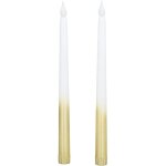 Bougies coniques � led, 2 pcs romantique bougie led en plastique fil pour la f�te d'anniversaire de mariage ...