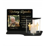 Bougie �ternelle led haut de gamme xl avec lanterne photo pour tombes et cimeti�res