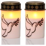 Bougie funéraire à del blanche clignotante, alimentée par batterie, sans flamme, étanche, pour cimetière ... Bougie funéraire à del blanche clignotante, alimentée par batterie, sans flamme, étanche, pour cimetière ...