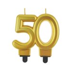 Bougie pour g�teau d'anniversaire 50e, num�ro � 50 �