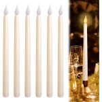 Bougie led, 6pi�ces �lectrique flamme vacillante bougie chandelier led, fausses bougies d�corative, blanc ...