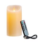 Bougies led, sans flamme scintillantes, bougie rechargeable, en cire vritable avec tlcommande, 10 ...