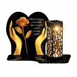 Bougie led solaire � rose �ternelle � pour la tombe des parents � la toussaint