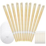 Bougies oreille cire d?abeille bio, kit 10 c�nes + 5 disques protection, d�bouchage naturel