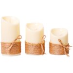 Bougies piliers � piles, bougies �lectriques led en cire v�ritable, coffret cadeau avec t�l�commande ...