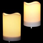 Bougies solaires d'ext�rieur �tanches sans flamme avec capteur de lumi�re int�gr�, minuterie intelligente, ...