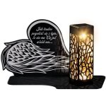 Bougie solaire xl premium ailes d'ange pour le cimeti�re de la toussaint