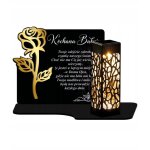 Bougie solaire xl de qualit� sup�rieure pour les tombes du cimeti�re all saints, or rose