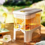 Bouilloire froide avec robinet, pichet à eau pour réfrigérateur de 5 l, distributeur de boissons en plastique ... Bouilloire froide avec robinet, pichet à eau pour réfrigérateur de 5 l, distributeur de boissons en plastique ...