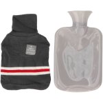 Bouillotte 1000 ml compresse chaude et froide chauffe - eau portable avec housse en tricot gris foncé ... Bouillotte 1000 ml compresse chaude et froide chauffe - eau portable avec housse en tricot gris foncé ...