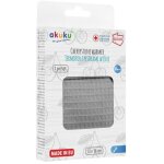 Bouillotte akuku avec noyaux de cerise dans une housse 13x16 cm grise (a0635)