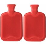 Bouillotte eau chaude 2l, lot de 2 bouillote chauffant