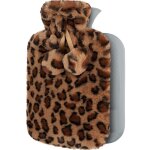 Bouillotte eau chaude avec housse en peluche moelleuse et douce - bouillotte peluche grande capacit� ...