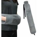 Bouillotte eau chaude longue, 2l grande bouillotte, bouillotte longue avec housses, bouillotte peluche, ...