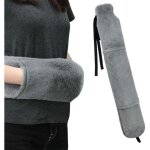 Bouillotte eau chaude longue, 2l grande bouillotte, bouillotte longue avec housses, bouillotte peluche, ...