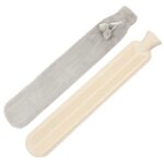 Bouillotte eau chaude longue avec housses, bouillotte fourrure ext�rieure 2 litres, grande bouillotte ...