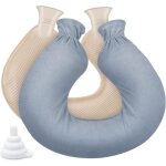 Bouillotte en forme de u avec housse souple, cou et épaules, bouillotte de 1, 4 l avec housse en polaire ... Bouillotte en forme de u avec housse souple, cou et épaules, bouillotte de 1, 4 l avec housse en polaire ...
