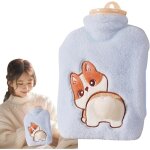 Bouillotte en peluche, petite bouillotte, bouillotte dessin anim� 900 ml - poche de chaleur douce et ...