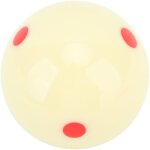 Boule de billard blanche � 6 points rouges, r�sistante aux chocs, pour l'entra�nement en int�rieur, diam�tre ...