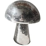 Boule champignon miroir, boule disco, d�coration artistique, ornement de table pour f�te, bar - l