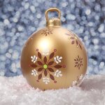 Boule dcore gonflable extrieure de nol de 23, 6 po, dcorations gonflables de cour de vacances en ...