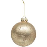 Boule effet m�tal d. 10cm plastique or - atmosphera cr�ateur d'int�rieur