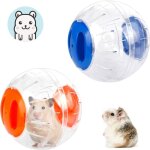 Boule d'exercice de hamster 2 pcs balle de hamster 2 couleur ballon de jouet de gerbille plastique petit ...