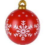 Boule gonflable de nol rouge 23, 6 pouces boule gante de nol en pvc boule gonflable intrieure et ...