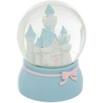 Boule à neige château en résine & verre d10cm bleu - atmosphera créateur d'intérieur Boule à neige château en résine & verre d10cm bleu - atmosphera créateur d'intérieur