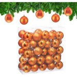 Boule de nol, lot pratique de 50, plastique robuste, pour dcorer le sapin, diamtre : 6 cm, orange ...